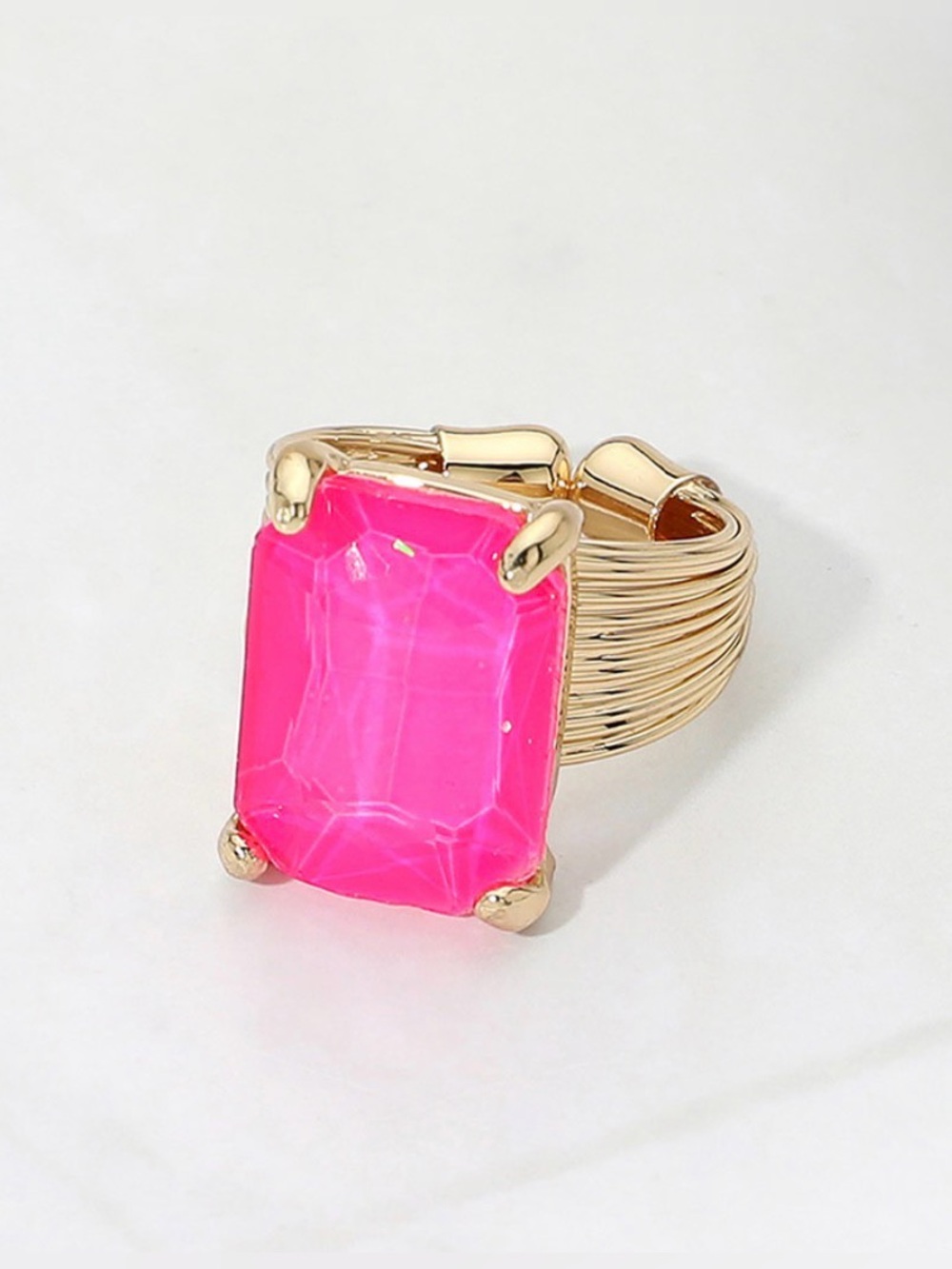 Emerald Cut Stone Ring